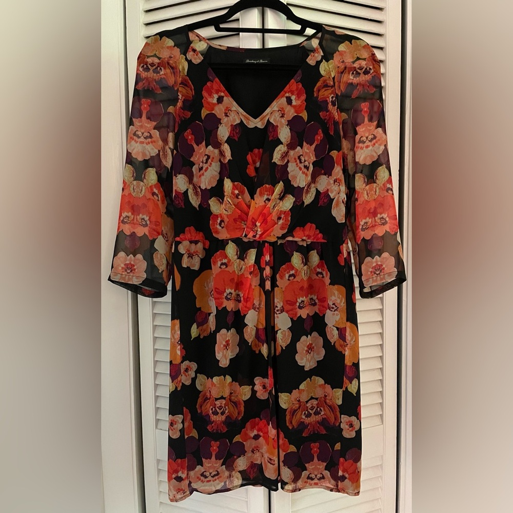 Madewell Watercolor Floral Poppies Mini Dress Women's SZ 2